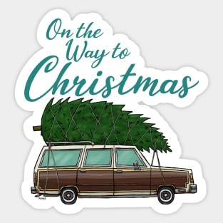 On the Way to Christmas Sticker